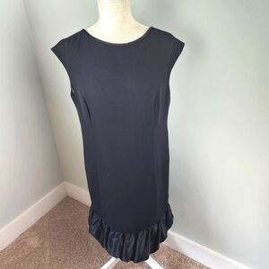 Evan Picone Women's Desk To Dinner Ruffle Hem Sleeveless V Back Dress Size 16